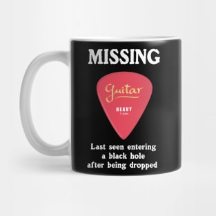 Guitar Pick Missing Guitarist Bassist Musician Graphic Mug